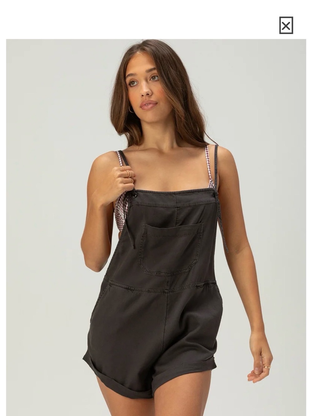 NWT Billabong Black Women's Short Overalls Romper